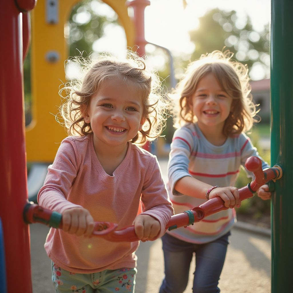 Children playing happily at SunnySprouts Playpark